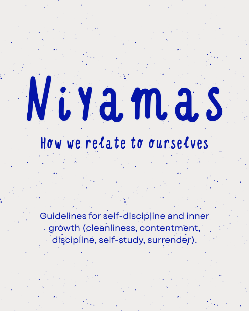 Simple guide to Yamas and Niyamas in yoga philosophy with practical life examples by Kristiana Pinne